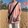 Camiseta sin mangas transfronteriza de verano para hombre, chaleco deportivo de baloncesto holgado moderno, chaleco de marca de moda para hombre
