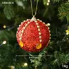 Novo pó de glitter de Natal, corrente de miçangas com lantejoulas, bola de espuma e caixa de presente em formato de estrela de cinco pontas para decorações de Natal