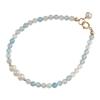 Pulsera de Perla Natural de Agua Dulce Nicho Ins Estilo Fresco Aguamarina Joyería de Mano de Lujo Accesible Nicho para Mujer Versátil Venta al por Mayor