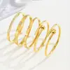 Juego de Cinco Piezas de Acero Inoxidable Chapado en Oro Modernos y Versátiles con Incrustaciones de Diamantes Pulsera Anillo de Boutique para Mujer Lujo Ligero Suministro al por Mayor