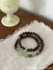 Design Original Novo Estilo Chinês Sândalo Dourado Jade Uva Pulseira de Anel de Corrida com Contas Pode Ser Empilhada com Design Estilo Chinês Retro