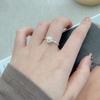 Anillo de plata de ley S925 con perlas de agua dulce, diseño de nicho para mujer, anillo abierto con personalidad y moda.
