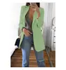 Wish Amazon 2025 Moda Europea y Americana Solapa Cárdigan Delgado Elegante Chaqueta de Traje para Mujer