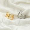 Anillo de línea de diseño irregular para mujer, anillo de dedo índice de viento frío de alta calidad, joyería al por mayor