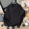 Camisa Xadrez Fina de Manga Curta para Verão Masculina Casual Tendência Estilo Hong Kong Retro Japonês Solta Versátil Camisa Jovem