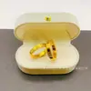 Chegada Nova Anel de Trevo de Quatro Folhas Banhado a Ouro de Latão Versátil Anel Simples de Calidoscópio Feminino Design de Nicho Lote para Dedo Indicador Versátil