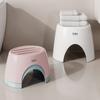 Taburete pequeño de plástico grueso para niños, para el hogar, sala de estar, respaldo, asiento de muelle, taburete bajo, banco pequeño, cambiador de zapatos de bebé, taburete de baño