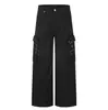 Pantalones de trabajo funcionales estilo retro americano 11KN para hombre y mujer, corte holgado, estilo callejero, con tachuelas, multibolsillos, resistentes a la suciedad, de pierna recta, casual