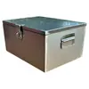 Caja de Herramientas Grande de Chapa de Hierro Caja para Llevar de Placa de Acero Inoxidable con Cerradura Caja de Almacenamiento Organizador Caja Vacía para Montar en el Coche