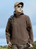 Chaqueta softshell para hombre, de una sola capa, impermeable, cortavientos, ligera, adecuada para primavera y otoño, chaqueta softshell funcional para exteriores
