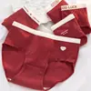 Calzones de Algodón Rojos para Mujer, Entrepierna Antibacteriana, Regalo de Boda del Año del Caballo, Braguitas Dulces para Joven que se Ajustan a la Cadera