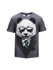 Estilo Nuevo de Verano 3D Europeo y Americano Manga Corta Ropa Formal para Hombre Falso Dos Piezas Estampado Digital Original Creativo Regalo Camiseta
