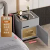 Mesa de cabeceira inteligente com trava de senha integrada, cofre e armazenamento; um carregador e cofre sem fio multifuncional para uso doméstico e no quarto