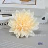 Flor de crisantemo artificial al por mayor, decoración de pared de flores de boda, guirnalda, sombrero con flor, accesorios de material hecho a mano, flor de seda