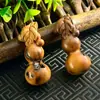 Cabaça de madeira de jujuba atingida por raio natural esculpida, pingente de madeira, acessório DIY, ornamento de artesanato cultural de mão, pingente de joia taoísta
