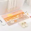 Tapete de Chão Flocado com Animal Marinho Mais Vendido Transfronteiriço, Tapete de Chão Absorvente de Água Antiderrapante para Banheiro, Tapete de Porta de Banheiro Doméstico