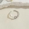 Anel de zircônia oco de amor otbuckle de venda quente internacional, luz, luxo, elegante, tudo combina, joias simples, anel para mulheres