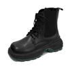 Botas para Hombre 2025 Nuevos Zapatos para Hombre Cuero Negro Caña Alta Estilo Británico Botas de Cuero para Motocicleta Botas de Trabajo Transfronterizas con Plataforma