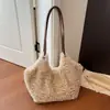 Cross2026 Outono/Inverno Nova Bolsa de Pelúcia para Axila Feminina Bolsa de Ombro Única Solta Preguiçosa Bolsa Tote Versátil de Grande Capacidade