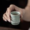 Azul Cielo Como un Lago, Taza de Gres sin Esmalte con Patrón de Bambú para Uso Personal en Casa, Taza Maestra de Juego de Té Kung Fu, Taza de Degustación Estilo Chino