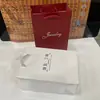 Prata Branca Quente Joias Bolsa Laminada Presente para Transmissão ao Vivo Embalagem de Joias Sacola de Papel Fábrica Atacado