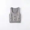 Conjunto de roupa para meninas para primavera e outono: Colete, camisa e jeans estilo coreano, um conjunto de três peças moderno para crianças mais velhas