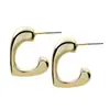 Pendientes de Bambú Exquisitos Estilo Hong Kong Retro Pegamento ABS C Diseño Simple Aro para Oreja Pendientes Elegantes de Alta Calidad Versátiles