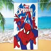 Toalla de playa Marvel Spider-Man de exportación transfronteriza, microfibra ultrafina, doble cara, absorbente, toalla de baño de playa de dibujos animados para niños