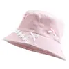 2025 Nuevo Sombrero de Pescador de Encaje y Flores Lolita Rosa Rosa Exterior Foto Foto Más Fácil de Combinar Sombrero Cubeta Personalizado