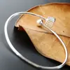 Nafoge Joyería de Plata al por Mayor Pulsera Abierta de Plata de Ley 925 Pulsera de Plata con Personaje Feliz para Mujer Pulsera Fina de Plata Hecha a Mano