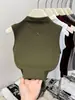 Camiseta sin mangas de color liso para mujer, cuello medio alto, corte ajustado, elegante y versátil, con un pequeño cuello alto, adecuada como prenda básica, top de verano