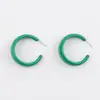 Brincos Amazon Cross-Border Estilo Coreano Gota d'Água Formato C, Anel Exagerado Personalizado em Formato de Argola Multicor, Brincos Modernos e de Alta Qualidade