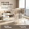 Toallero plegable de pie para fácil instalación transfronteriza, tendedero de tres niveles de gran capacidad para baño y balcón, admite envío directo