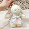 Chaveiro de Pelúcia Coelho Wendy com Laço Curativo Criativo Exquisite Boneca Companheira Pingente para Mochila de Casal Presente