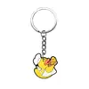 Pingente Chaveiro Pato Amarelo Pequeno PVC Borracha Macia Fivela Decorativa DIY Pingente para Mochila Amazon Presentes Pequenos Decorativos Atacado