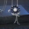 Cadena de suéter larga cruzada espejo para mujer, collar largo de tulipán, accesorios colgantes para ropa de temperamento, fabricantes venden