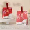 2026 Nuevo Modelo Caja de Dulces para Boda con Diseño de Flores y Pájaros, Caja y Bolsa de Dulces de Regalo para Boda de Gama Alta de Nicho al por Mayor