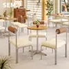Cafetería estilo crema, tienda de té de leche, pastelería, mesas y sillas casuales, mesa cuadrada retro moderna para uso comercial