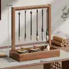 Estante de almacenamiento para pinceles para estudiantes, portapinceles de caligrafía retro colgante estilo chino, los cuatro tesoros del estudio, material de fieltro