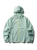 Ru Meng Estilo Americano Retrô Costura em Contraste Capuz Proteção Solar Conjunto Verão Exterior Proteção UV UPF50 Jaqueta de Casal
