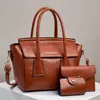 Bolso de Mujer Transfronterizo Nuevo Set de Tres Piezas Bolso de Madre Moda Tendencia Gran Capacidad Bolso de Mano Hombro Cruzado Bolso de Madre Comercio Exterior