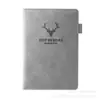 Cuaderno a5 logo personalizado hebilla engrosada diario de cuero cubierta de cuero simple libro de actas de reuniones