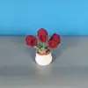 Nuevo tirachinas de guisantes tejido creativo hecho a mano planta en maceta producto terminado decoración de escritorio Plantas vs. Zombis
