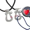 Collar Force 10 con Cierre de Herradura, Colgante Náutico, Cierre Fred de Figura de Ocho, Mini con Incrustaciones de Diamantes, Cadena para Clavícula Grande, Mediana y Pequeña