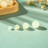 Cuentas redondas de vidrio de gelatina de 4-10 mm, imitación de jade, cuentas sueltas, accesorios para pulseras, collares, joyería, cuentas para manualidades y joyería hecha a mano