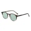 Europa y Estados Unidos gafas de sol de montura pequeña de un solo puente transfronterizas, gafas de sol de moda trendy sin maquillaje, gafas de clavo de arroz T1365 virola