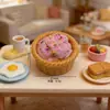 Mini Cesta de Pan de Azúcar Juguete de Comida Panadería Decoración de Escena en Miniatura Accesorios DIY Llavero Pasador