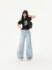 Jeans de Pierna Ancha de Color Claro para Mujer 2026 Primavera Nuevos Vintage Lavados de Cintura Alta Sueltos Adelgazantes Caída Recta