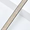 Suministro directo spot de banda elástica de 1.5-4 cm dorada, plateada, negra con brillo, con cinta de organza de seda plateada brillante