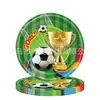 Troféu de Futebol Copa do Mundo Novo Modelo Transfronteiriço Decoração de Festa de Aniversário Desenho Animado Suprimentos Conjunto de Arranjo de Mesa